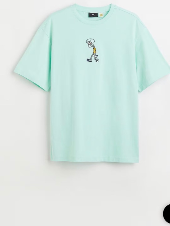 H&M Other - H&M x SpongeBob SquarePants Squidward Embroidered Relaxed Fit Tee - Large
